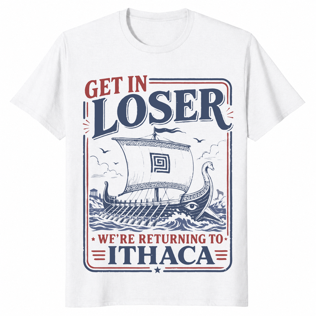 Greek mythology shirt in white