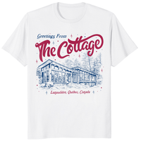Greetings From The Cottage Shirt featuring Heated Rivalry fan design and Lanaudière Québec Canada tee style