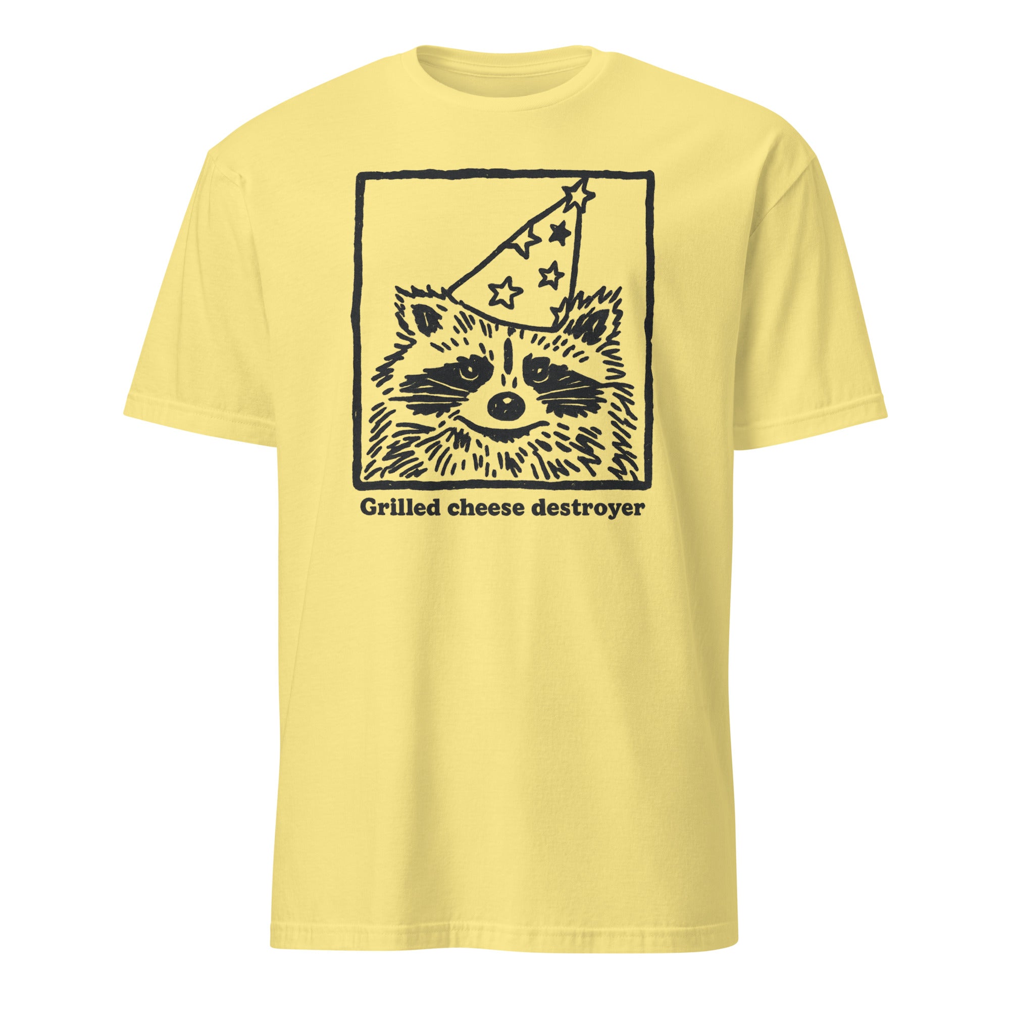 Grilled Cheese Destroyer Party Animal T-shirt in Cornsilk Yellow by Cuccico