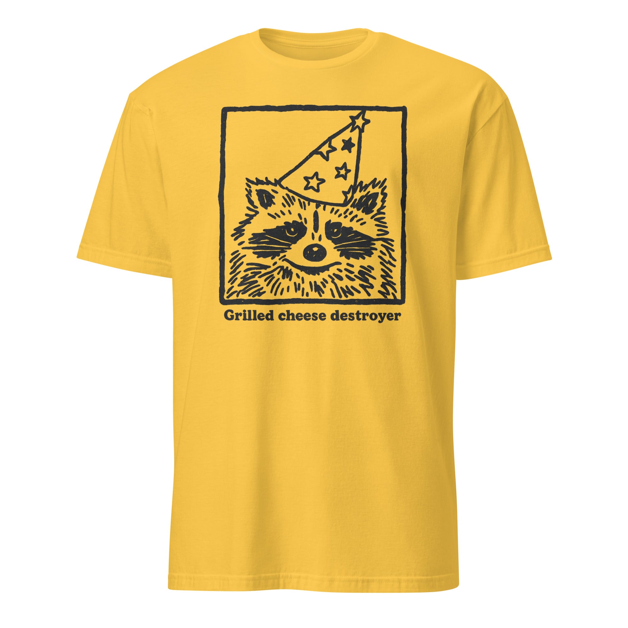 Grilled Cheese Destroyer Party Animal T-shirt in Daisy Yellow by Cuccico