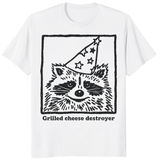 Grilled Cheese Destroyer Party Animal T-shirt in White by Cuccico