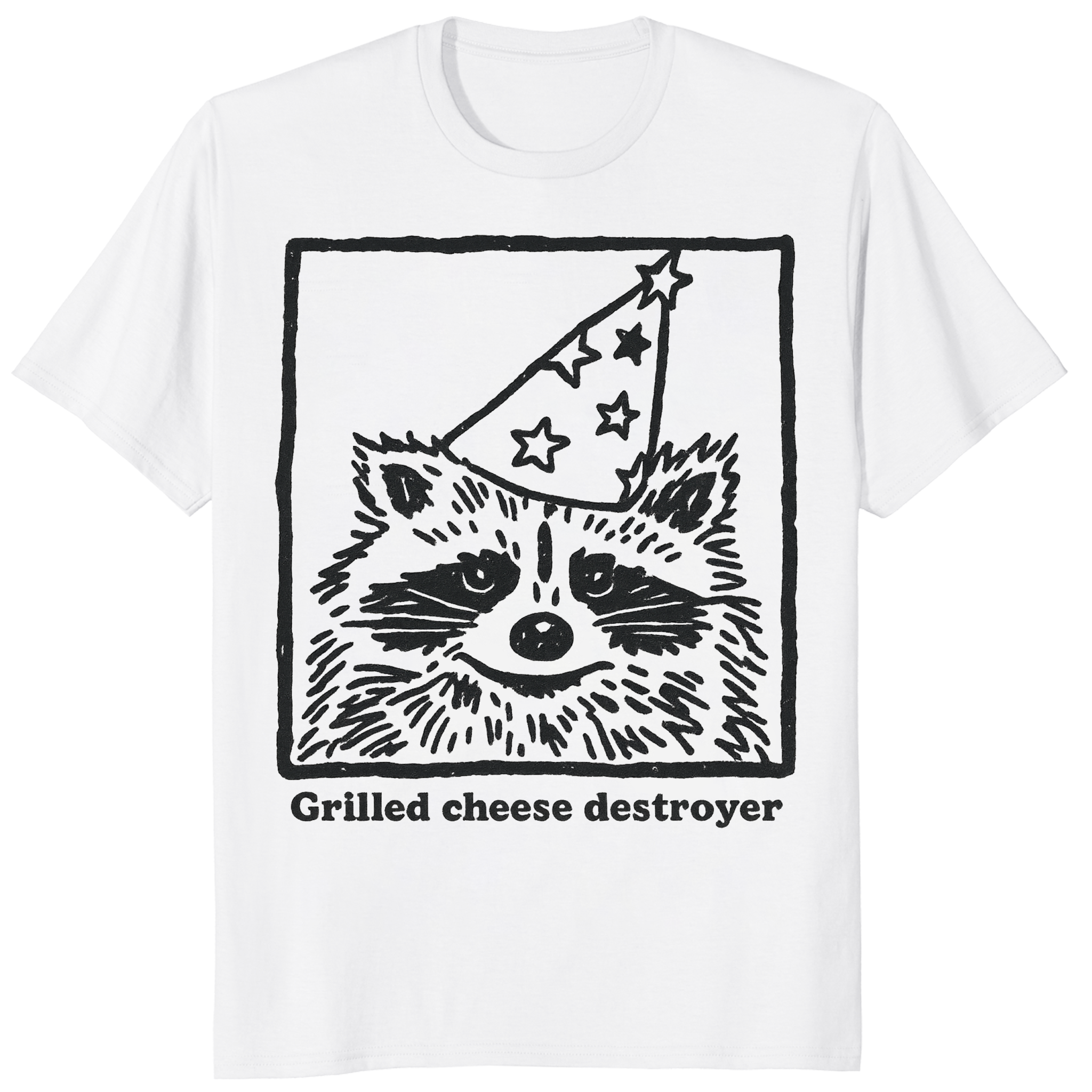 Grilled Cheese Destroyer Party Animal T-shirt in White by Cuccico