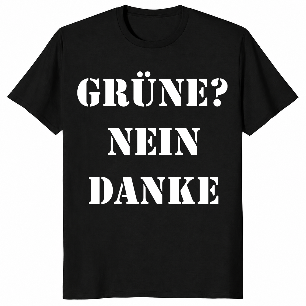 Gruene Nein Danke shirt in black