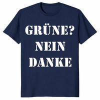 Gruene Nein Danke shirt in navy