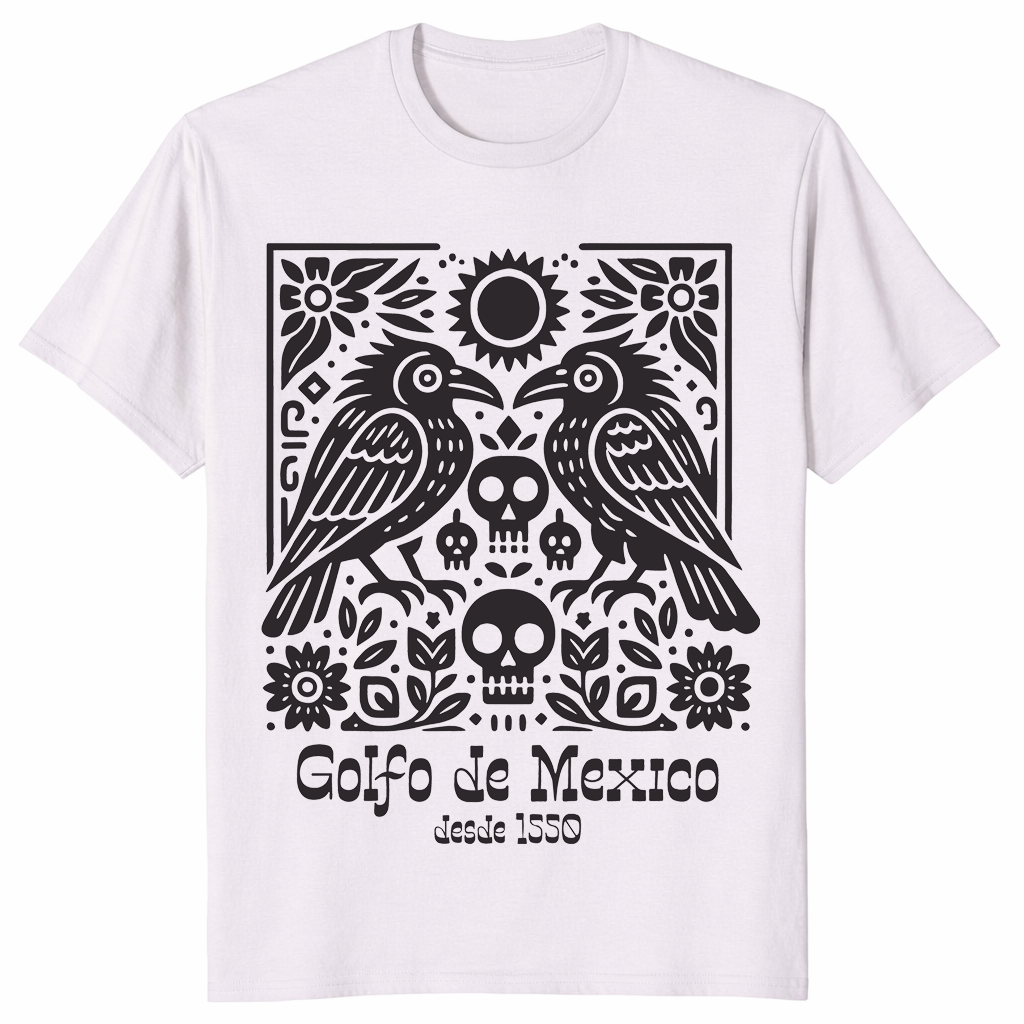 Gulf of Mexico crow shirt in ice grey