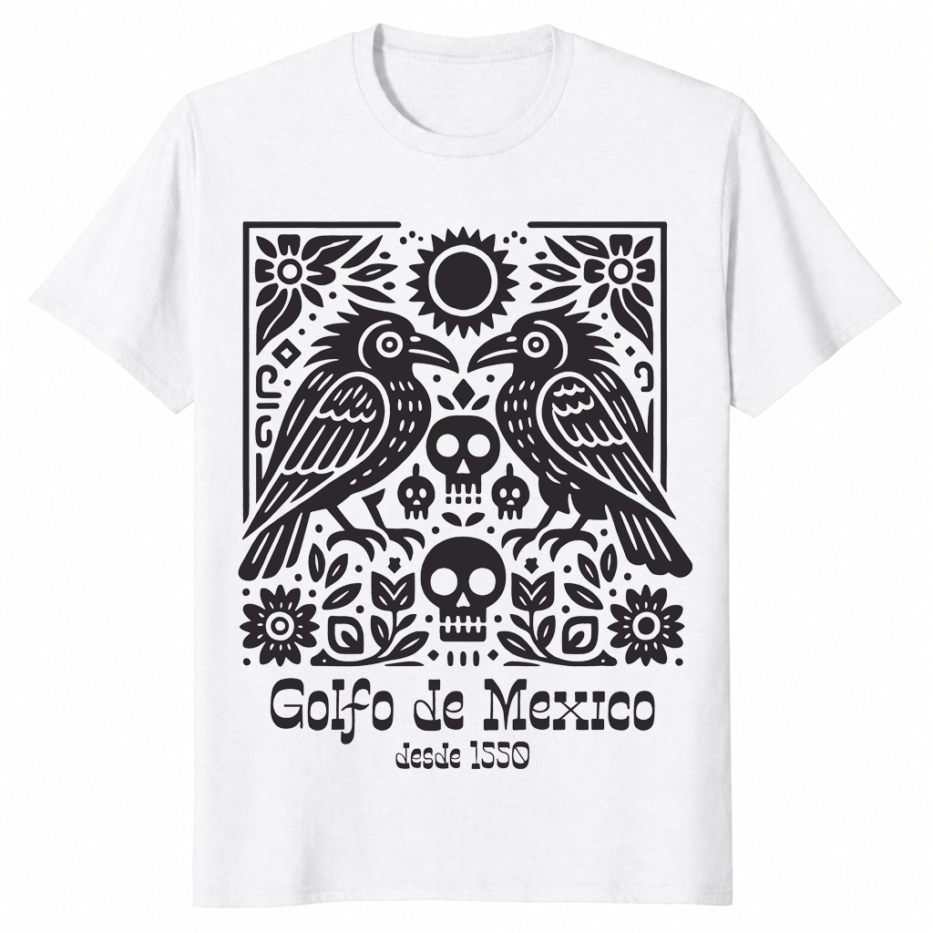 Gulf of Mexico crow shirt in white
