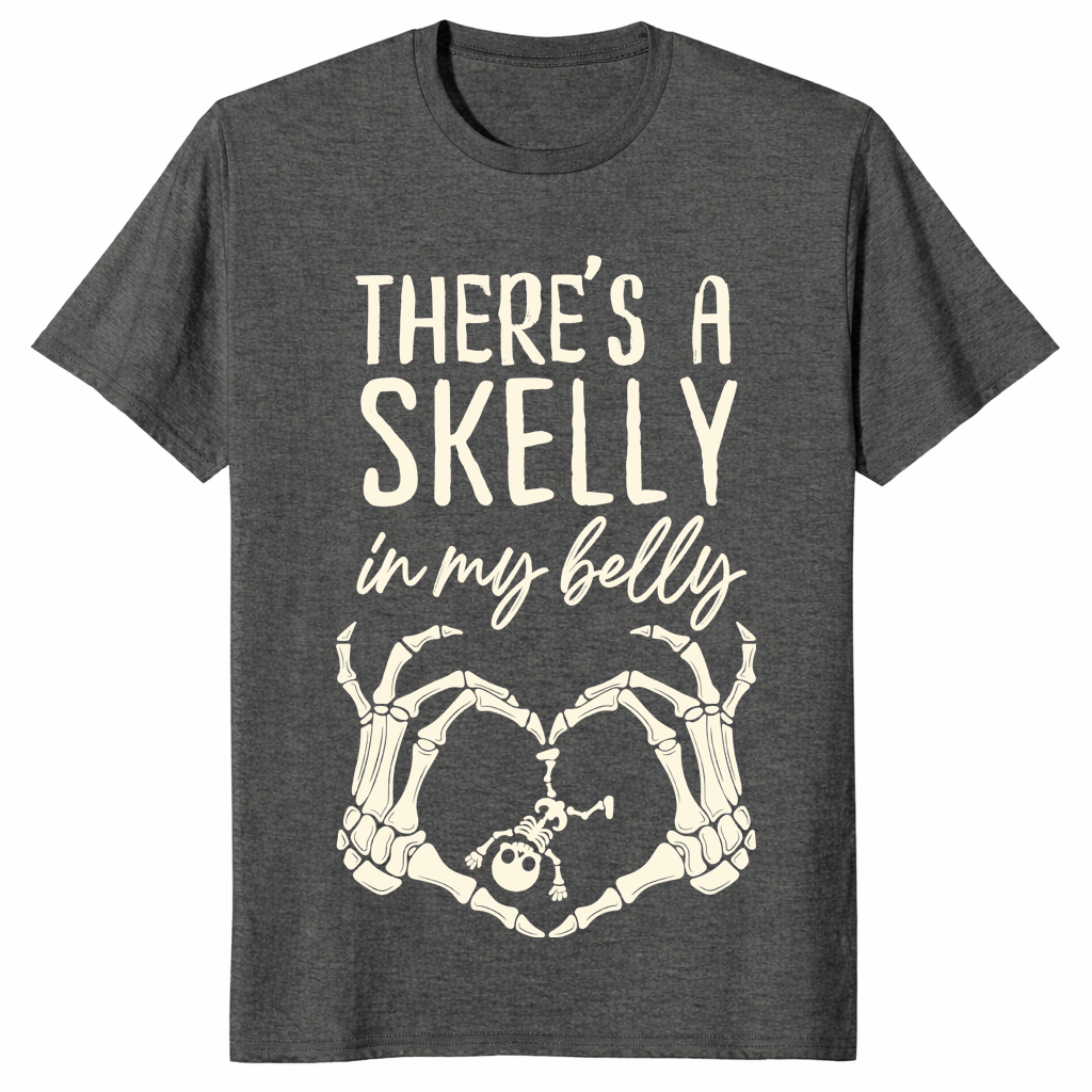 Halloween Pregnancy spooky mama announcement t-shirt in dark heather