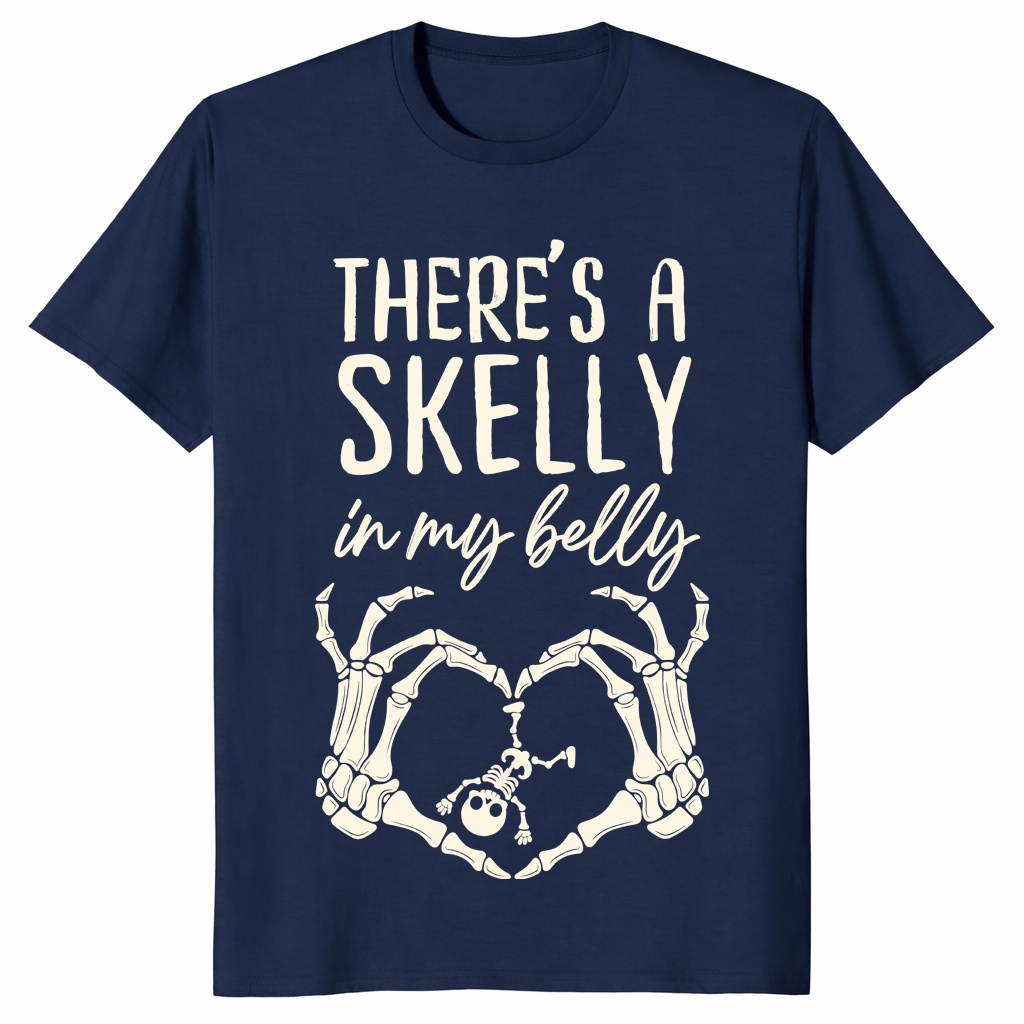 Halloween Pregnancy spooky mama announcement t-shirt in navy