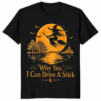 Halloween witch shirt black