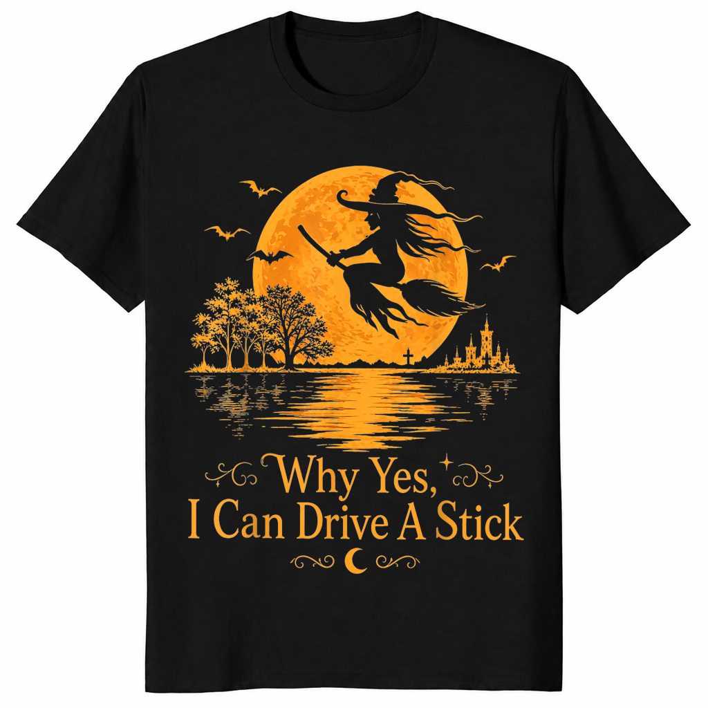 Halloween witch shirt black