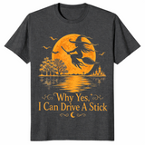 Halloween witch shirt dark heather grey
