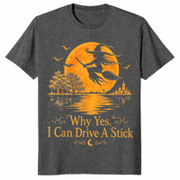Halloween witch shirt dark heather