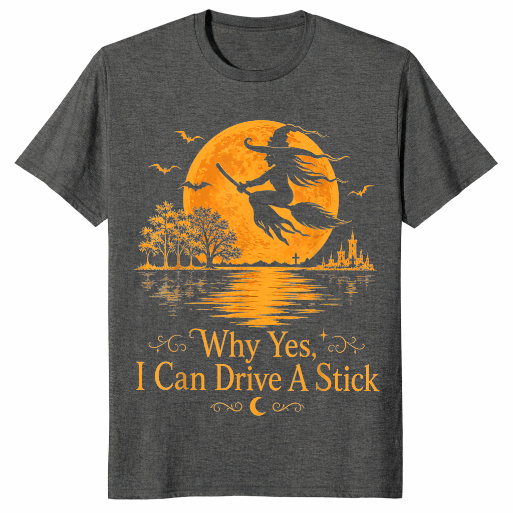 Halloween witch shirt dark heather