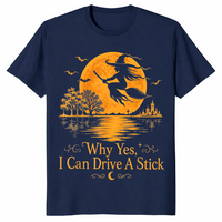 Halloween witch shirt navy