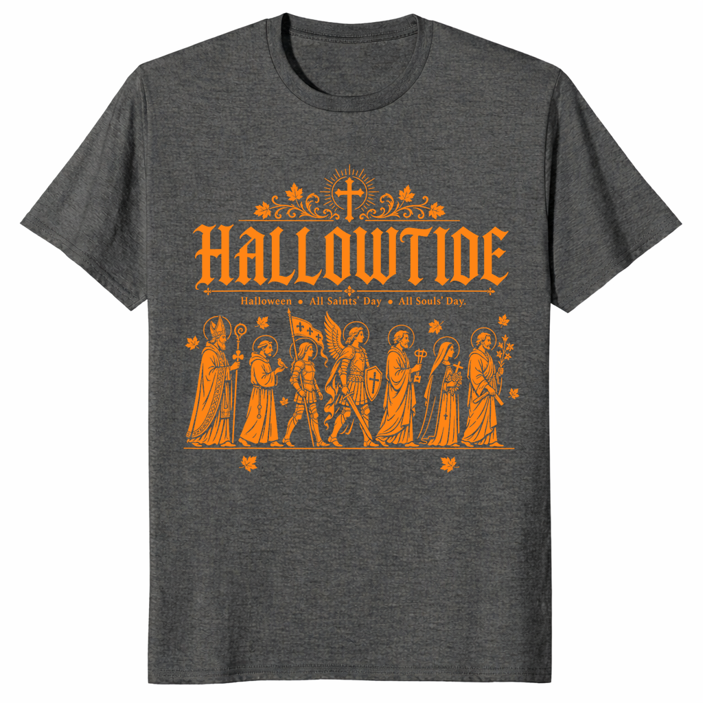 Hallowtide triduum shirt in dark heather