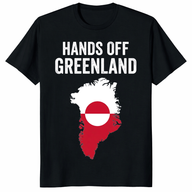 Hands Off Greenland Shirt featuring Greenland flag map political message