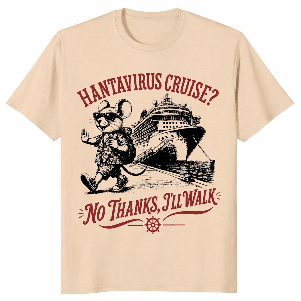 Hanta Virus Cruise No Thanks I'll Walk Shirt | Funny Meme Tee | Cuccico
