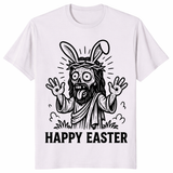 Novelty Happy Easter shirt featuring edgy rabbit-inspired holiday design