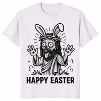 Novelty Happy Easter shirt featuring edgy rabbit-inspired holiday design