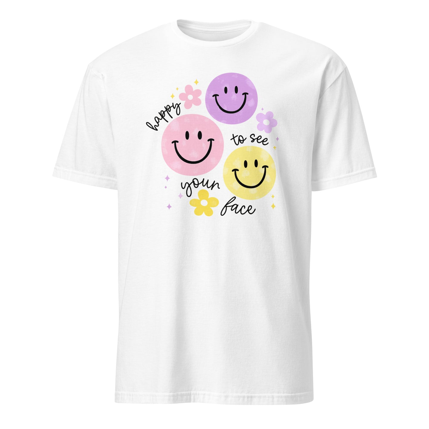 Cuccico Happy To See Your Face Shirt in White – Classic Teacher Back To School Shirt
