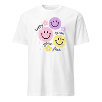 Cuccico Happy To See Your Face Shirt in White – Classic Teacher Back To School Shirt