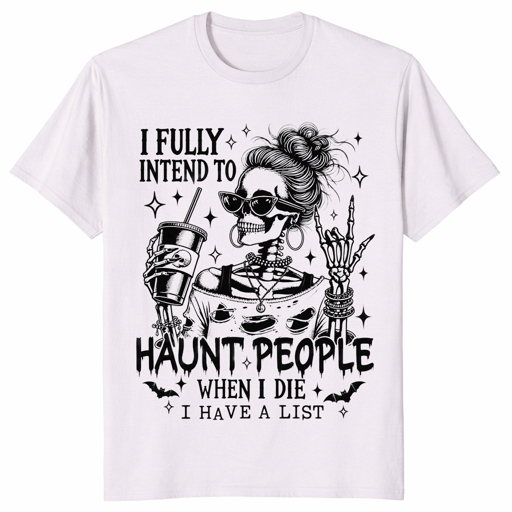 	Haunt People Shirt in ice grey