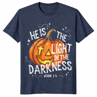 He is the light shirt heather navy