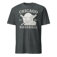Vintage Chicago Cubs Walking Bear Retro Baseball T-Shirt in heather navy