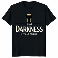 Funny “Hello Darkness My Old Friend” Irish Beer St. Patrick’s Day T-Shirt | Drinking Tee | Cuccico