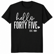Hello forty five shirt in black