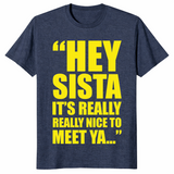 Hey Sista shirt heather navy