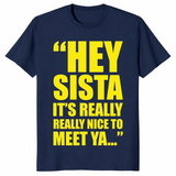 Hey Sista shirt in navy