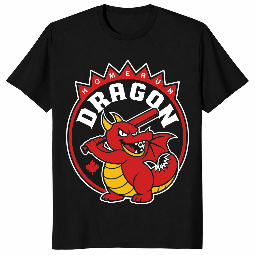 Home Run Dragon shirt in black