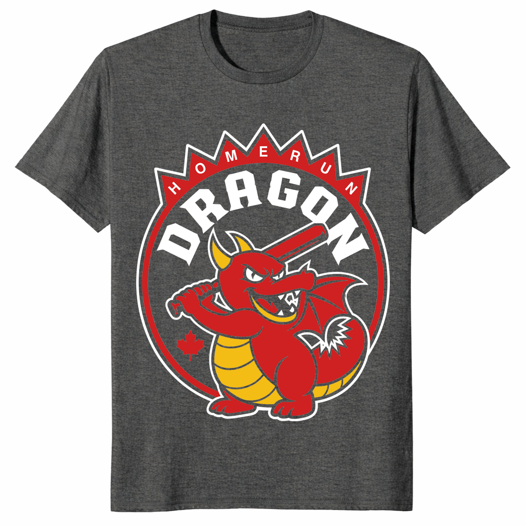 Home Run Dragon shirt heather navy