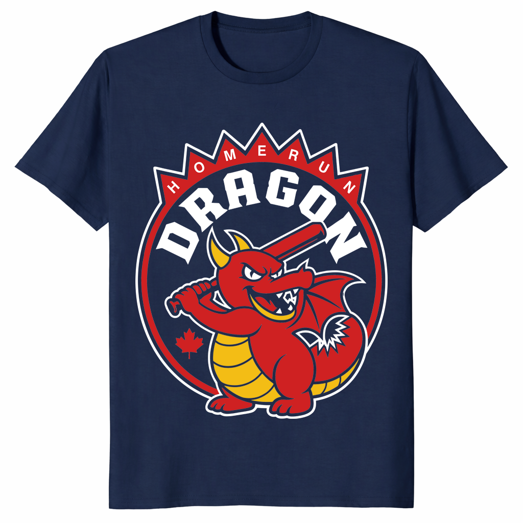 Home Run Dragon shirt in navy