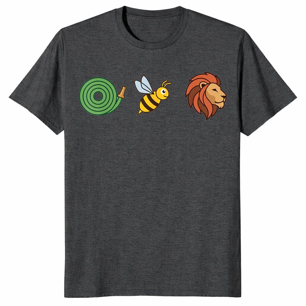 Hose bee lion shirt dark heather grey