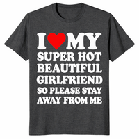 Hot Girlfriend Shirt dark heather grey