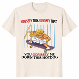 Hotdog cat skater shirt in natural
