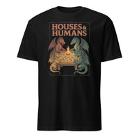 Houses and Humans D&D Shirt in Black – Funny Dragons Playing Humans Parody Tee