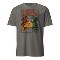 Houses and Humans D&D Shirt in Charcoal – Funny Dragons Playing Humans Parody Tee