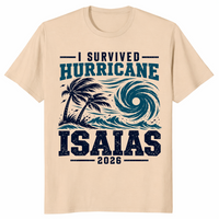 Hurricane Isaias shirt mockup for Gulf Coast survivors of the 2026 storm