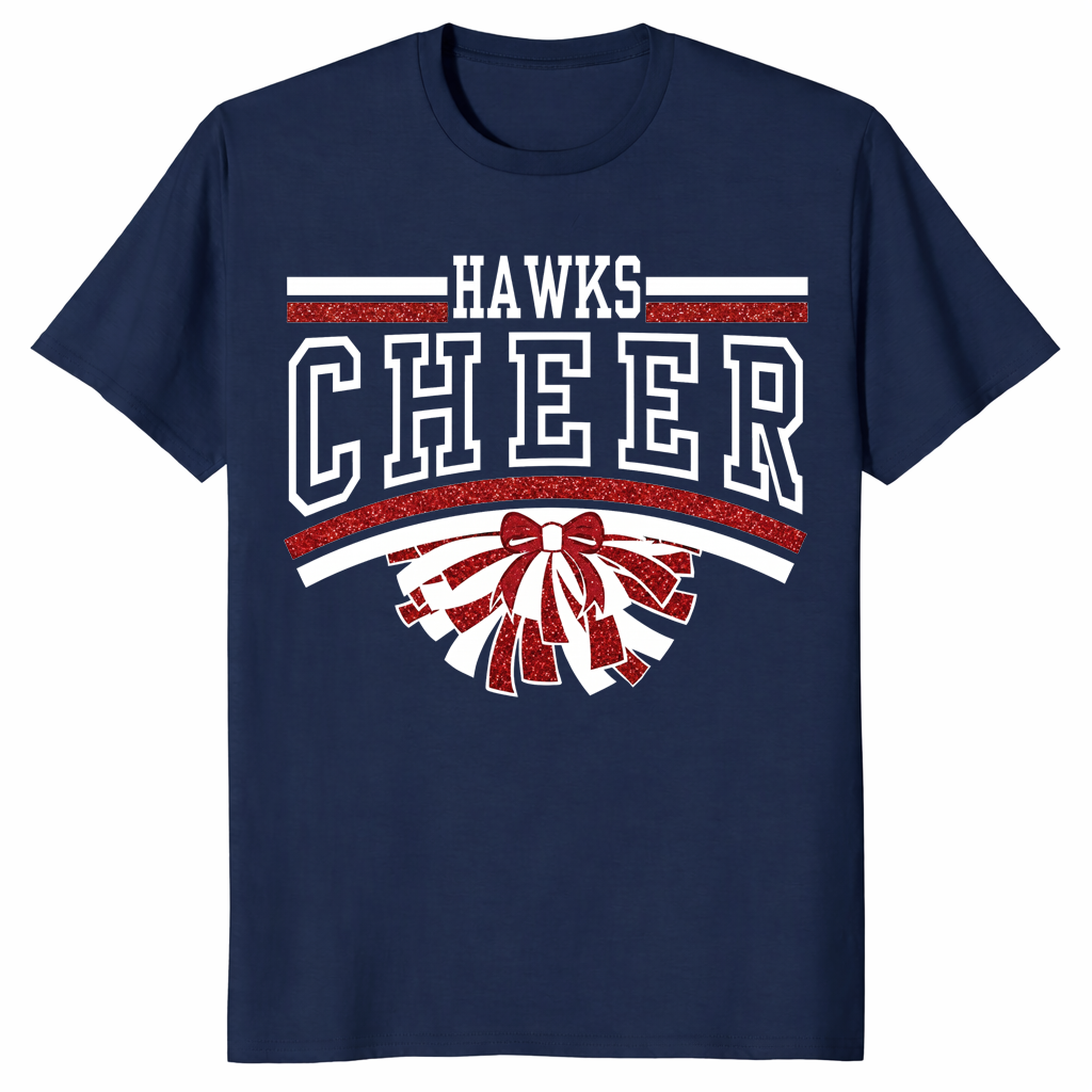 Hutchinson Hawks Cheer shirt in navy