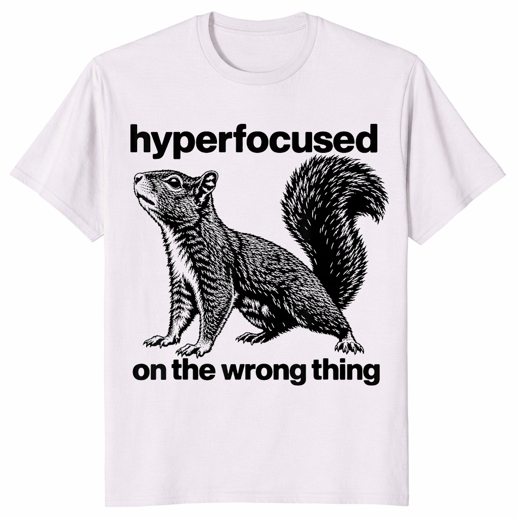 Hyperfocused On The Wrong Thing Shirt ice grey