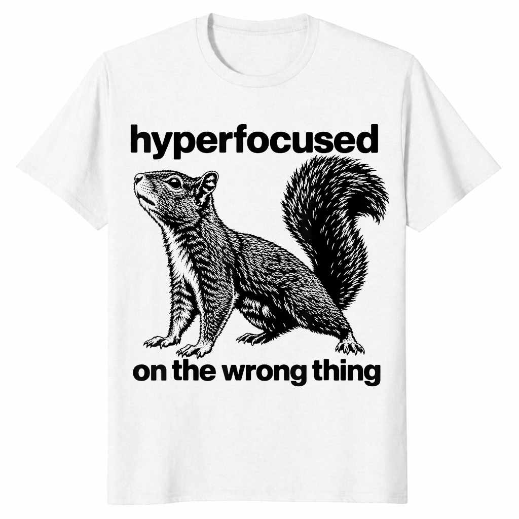 Hyperfocused On The Wrong Thing Shirt in white