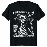 I Asked Myself If I'm Okay Skeleton Comfort Colors T-Shirt | Cuccico