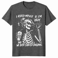 I Asked Myself If I'm Okay Skeleton Comfort Colors T-Shirt | Cuccico