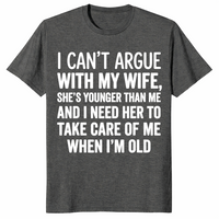 I Cant Argue With My Wife Shirt in dark heather