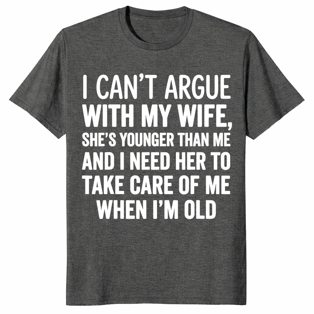 I Cant Argue With My Wife Shirt in dark heather