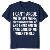 I Cant Argue With My Wife Shirt in navy