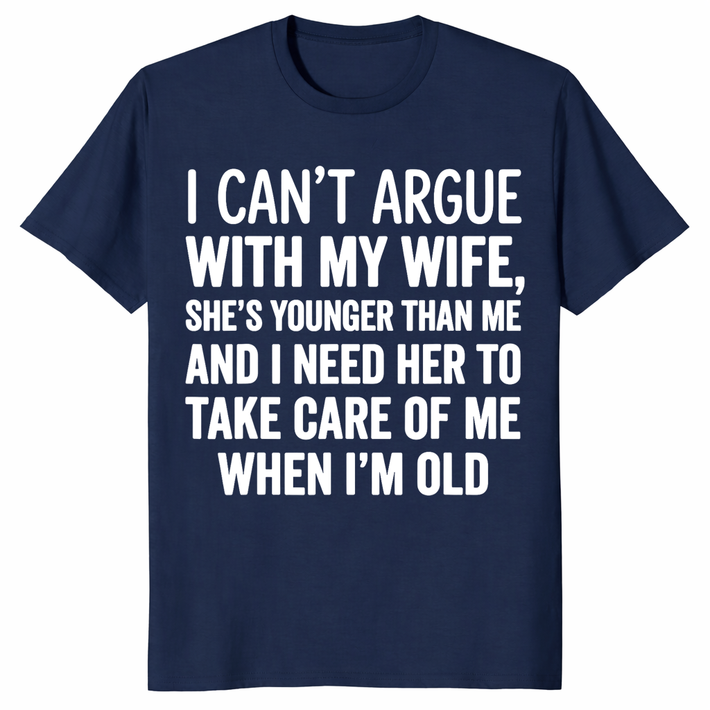 I Cant Argue With My Wife Shirt in navy